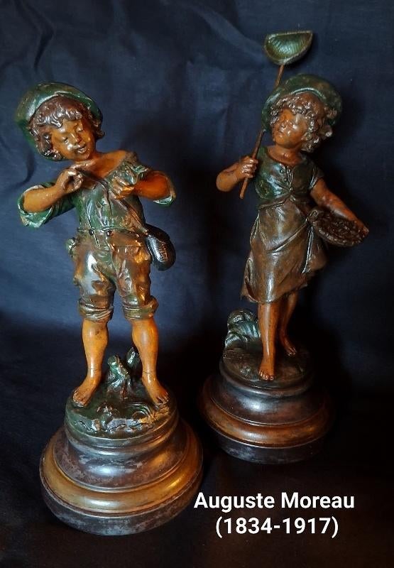 Frans beeldjespaar – Auguste Moreau., Ophalen