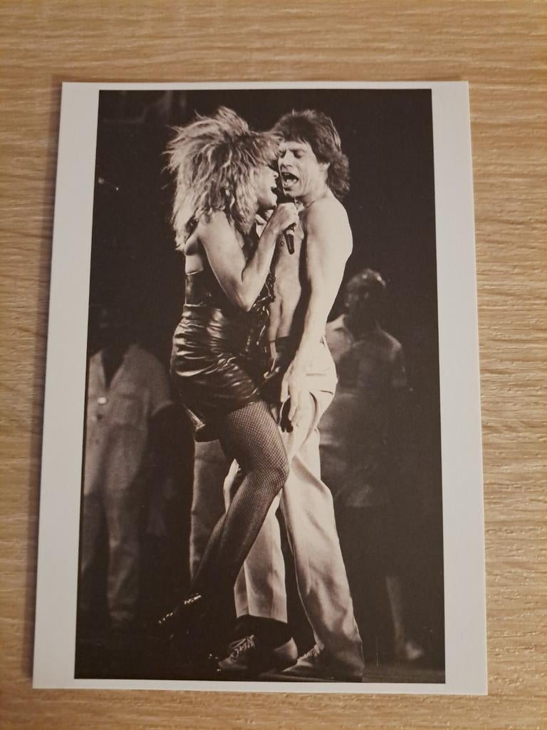 Ansichtkaart Tina Turner & Mick Jagger, Verzamelen, Ophalen of Verzenden, 1980 tot heden
