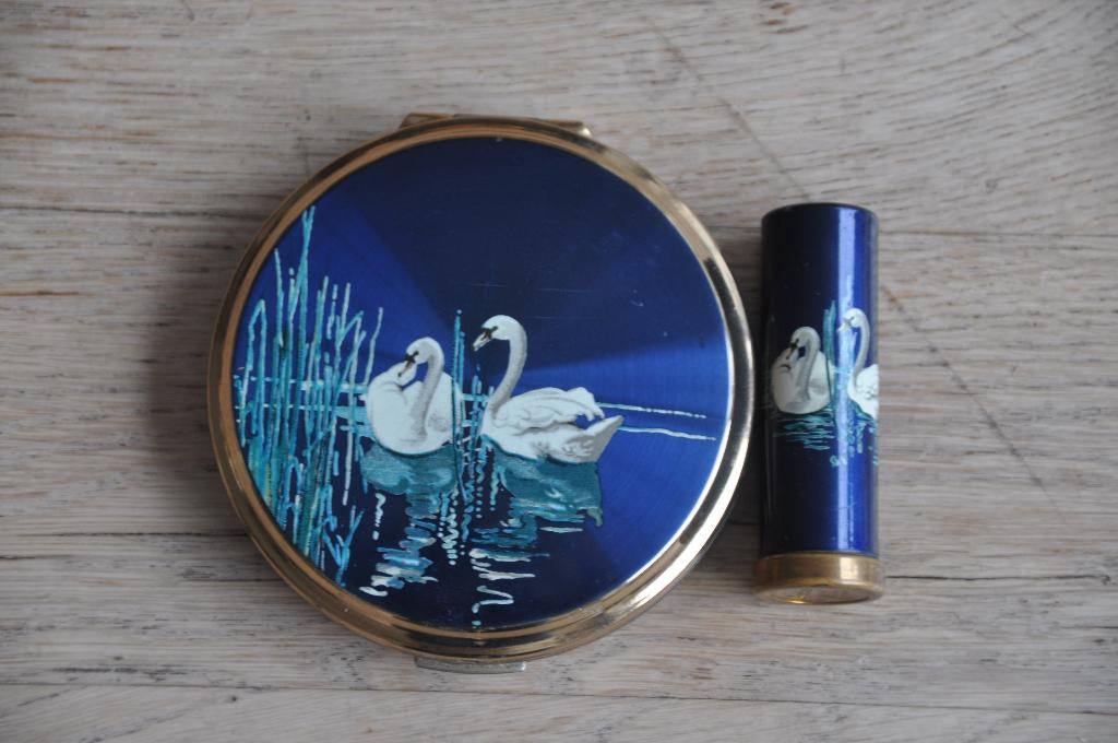 Stratton  Poederdoos  +  Lipstick  -  Vintage, Sieraden, Tassen en Uiterlijk, Uiterlijk | Cosmetica en Make-up, Nieuw, Toebehoren