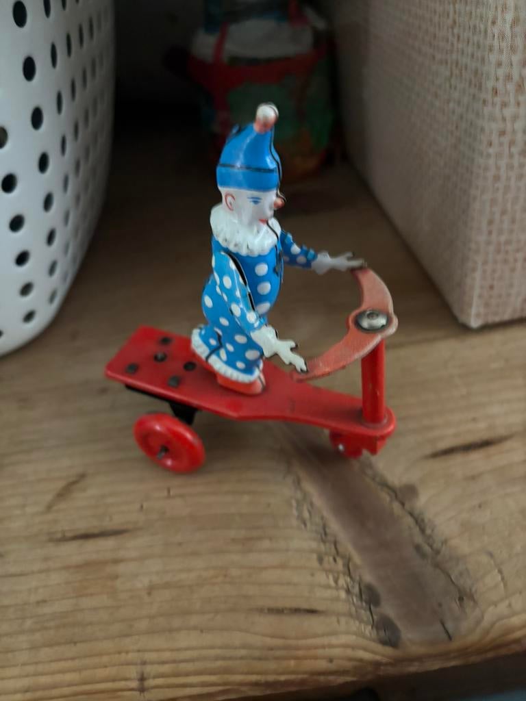 Antiek blikken speelgoed clown, Ophalen of Verzenden