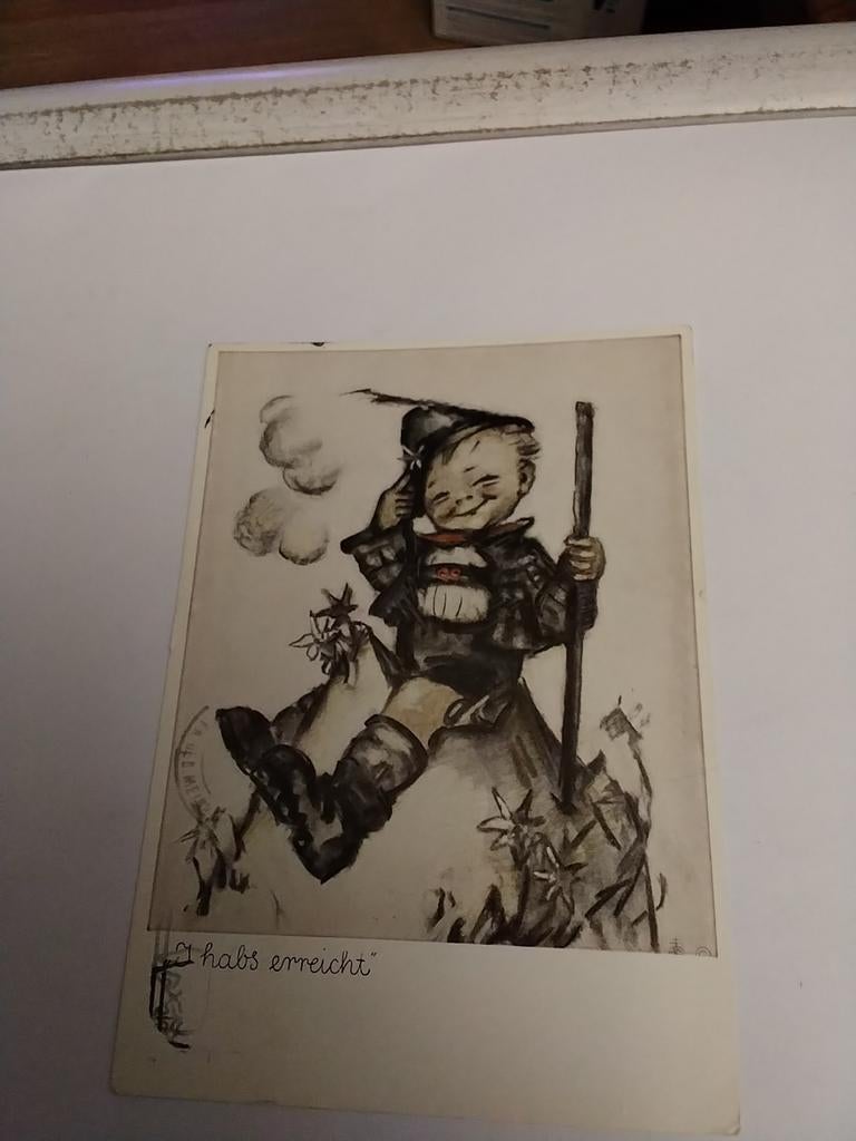 HUMMEL. 1971. " I HABS ERREICHT", Verzamelen, Ansichtkaarten | Themakaarten, Ophalen of Verzenden, 1960 tot 1980, Kinderen