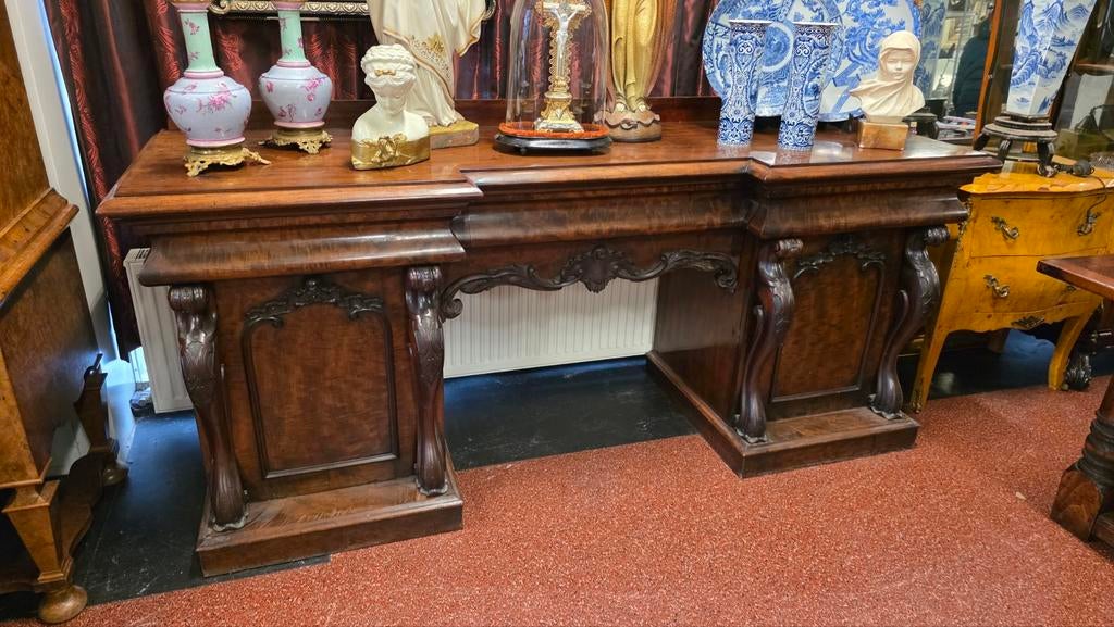 Antiek Mahonie wand meubel, Ophalen