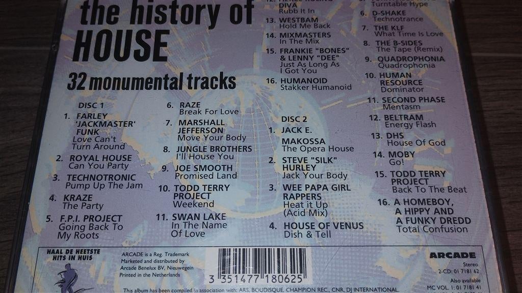The History Of House - 32 Monumental Tracks [2CD], Ophalen of Verzenden, Zo goed als nieuw, Disco