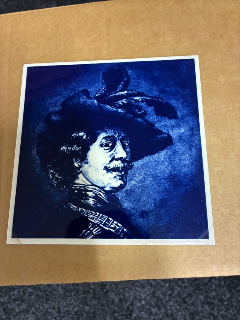 Oud Tegeltje Mettlach, Antiek en Kunst, Antiek | Wandborden en Tegels, Ophalen of Verzenden