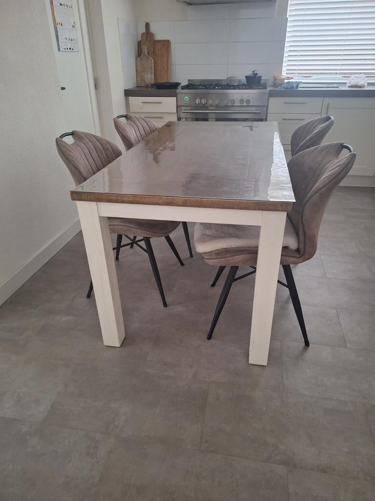 Eettafel 160x80, Ophalen, Gebruikt, 50 tot 100 cm, Modern