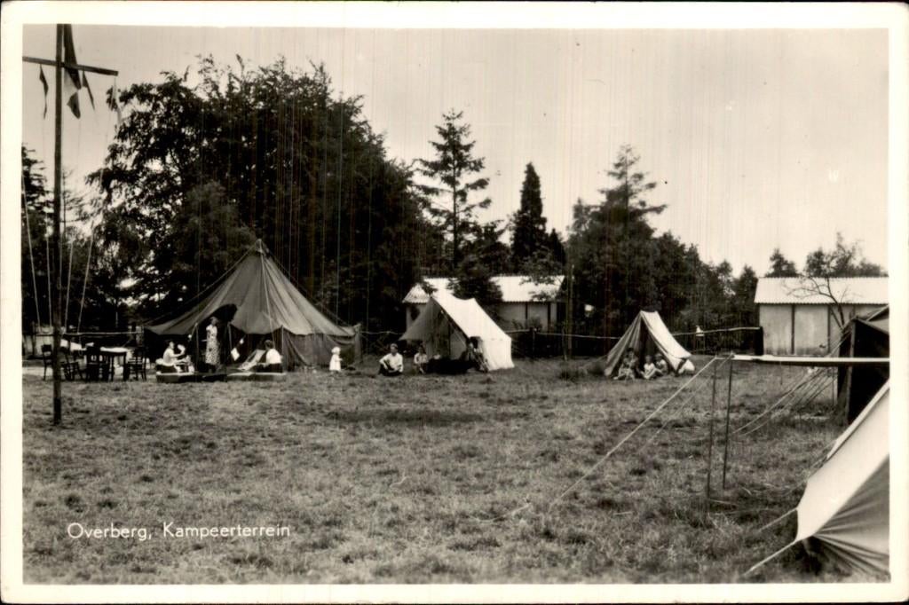 Overberg- Kampeerterrein, Verzamelen, Ansichtkaarten | Nederland, Ophalen of Verzenden, Voor 1920, Gelopen, Zuid-Holland