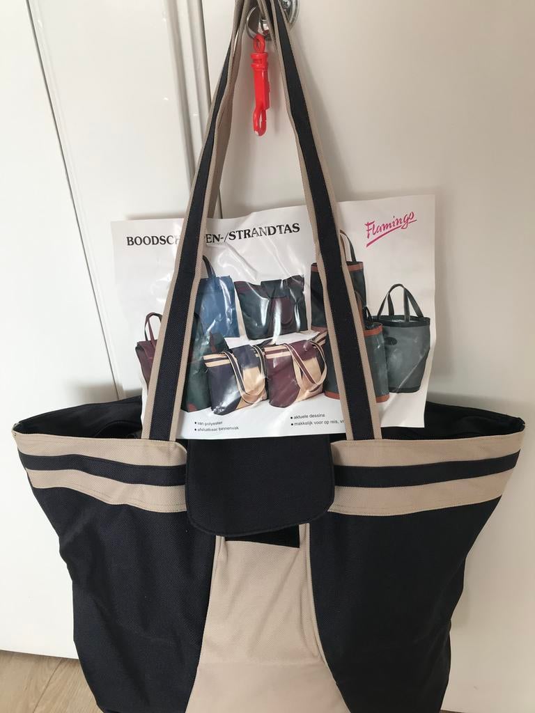 Grote canvas bootschappen tas of standtas., Sieraden, Tassen en Uiterlijk, Tassen | Damestassen, Ophalen, Zo goed als nieuw, Shopper