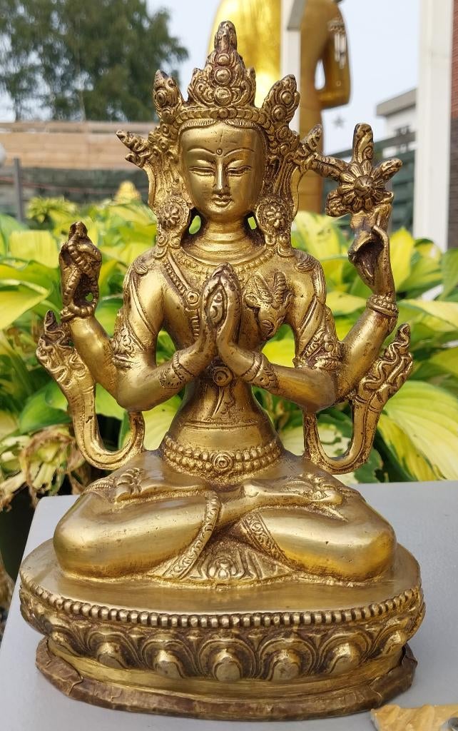 Chenrezig Boeddha Avalokiteshvara Beeld Tibet-Nepal, Ophalen, Gebruikt