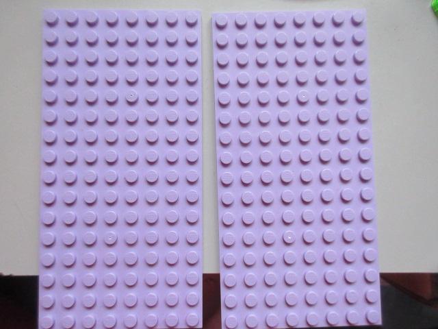 nr. 8732, 2 Lila platen 8x16., Ophalen of Verzenden, Zo goed als nieuw, Complete set, Lego