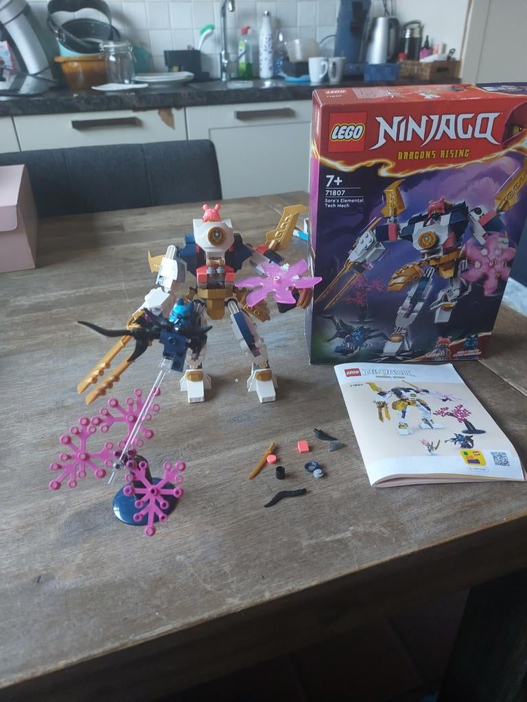 LEGO Ninjago Sora's Elementaire Tech Mech - Complete Set, Ophalen of Verzenden, Zo goed als nieuw, Complete set, Lego