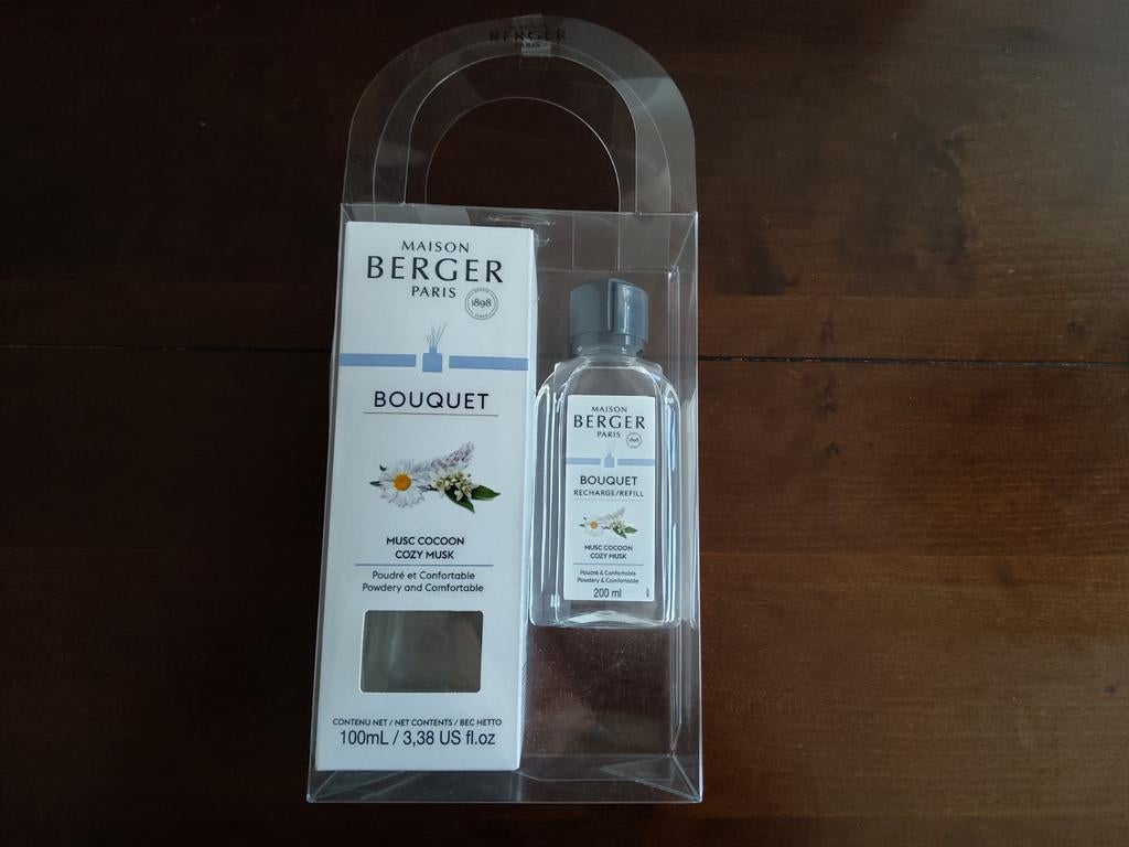 Maison Lampe Berger Parfumsticks Musc Cocoon 100 ml.+ refill, Ophalen of Verzenden, Nieuw, Overige materialen, Minder dan 25 cm