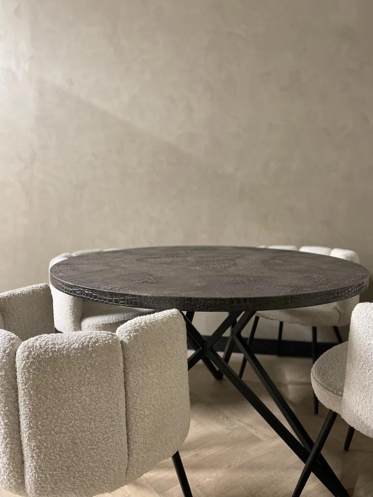 Unieke eettafels met CROCO STRUCTUUR | div. modellen & maten, Overige materialen, Vijf personen of meer, Hotel-chique, Ovaal