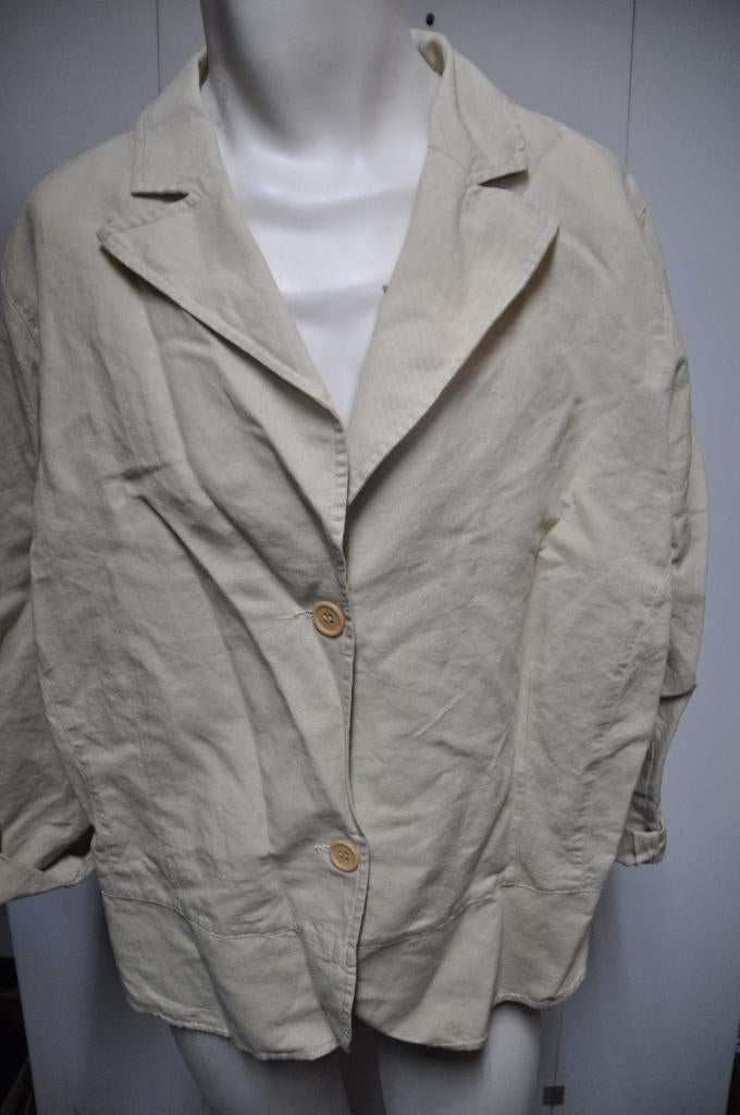 L42L Head over heels Jasje bruin Linnen katoen XXL, Kleding | Dames, Ophalen of Verzenden, Zo goed als nieuw, Bruin, Jasje of Colbert