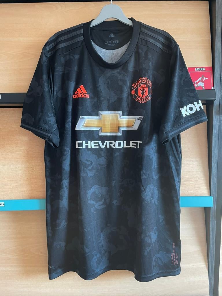 Manchester United Adidas Voetbalshirt 19/20 Third Maat L, Maat 52/54 (L), Zwart, Ophalen of Verzenden, Zo goed als nieuw