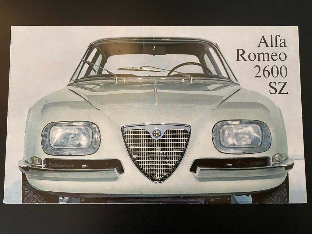 Alfa Romeo 2600 Sprint Zagato Brochure 1965, Ophalen of Verzenden, Zo goed als nieuw, Alfa Romeo