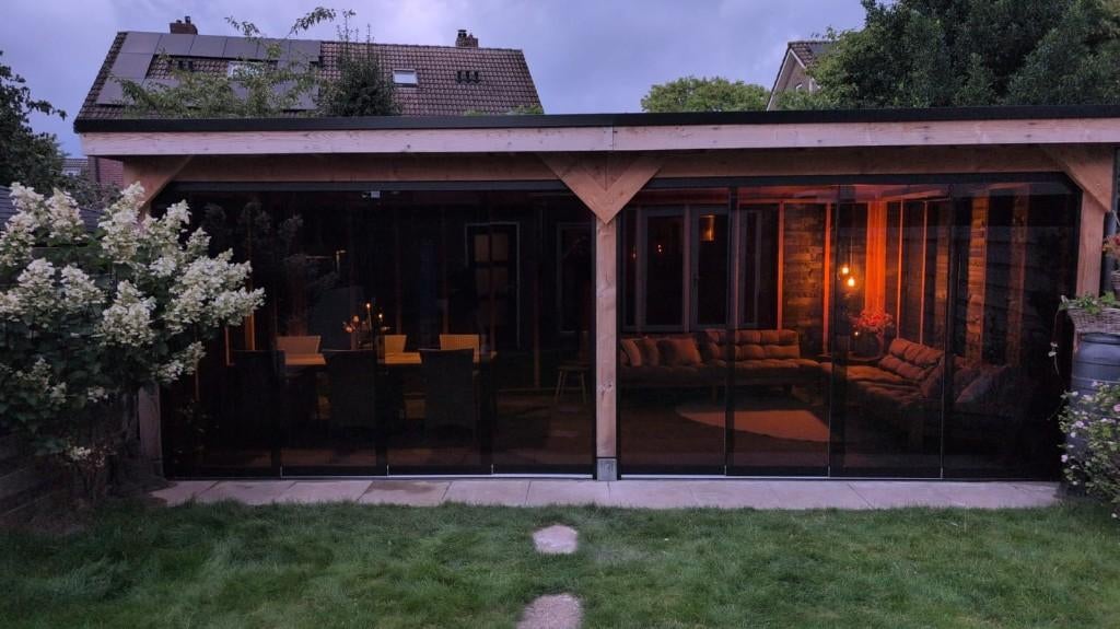 3-spoor rails - 2 paneel tot 2040 mm breed Getint glas, 120 cm of meer, Overige typen, Nieuw, Ophalen of Verzenden