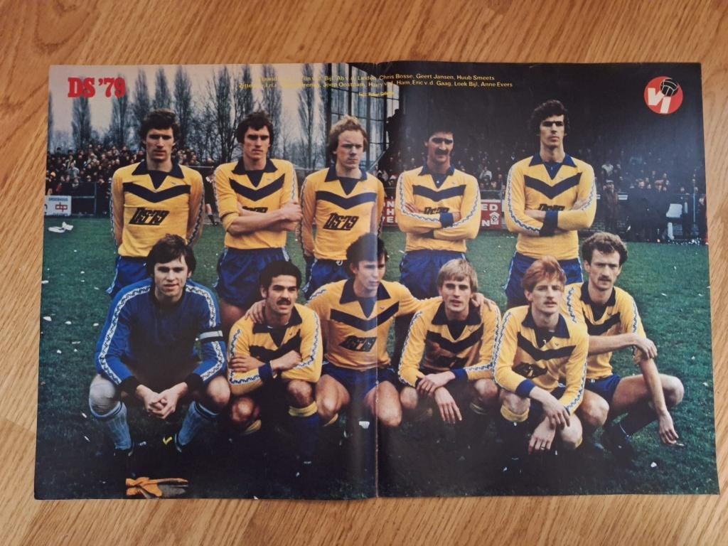 7 oude vintage posters DS'79 / FC Dordrecht (zie foto's!), Verzamelen, Ophalen of Verzenden, Zo goed als nieuw, Overige binnenlandse clubs