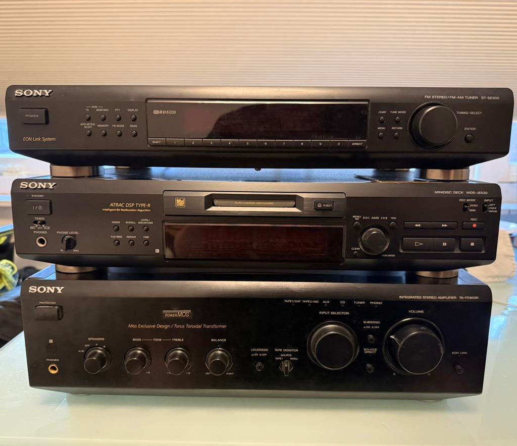 Sony Versterker, mini disc, fm stereo/ fm-am, DVD recorder, Ophalen, Gebruikt, Sony