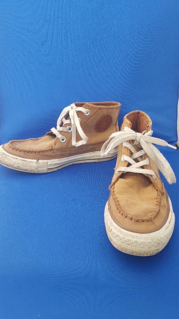 Converse All Star sneakers, bruin leer, maat 36,5. 8A3, Tweedehands verkoop, Tweedehands verkoop, Bruin, Ophalen of Verzenden