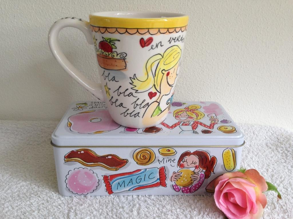 🥯BLOND Amsterdam, Grote MOK/BEKER & KOEKJES BLIK., Huis en Inrichting, Keuken | Servies, Zo goed als nieuw, Overige typen, Blond Amsterdam