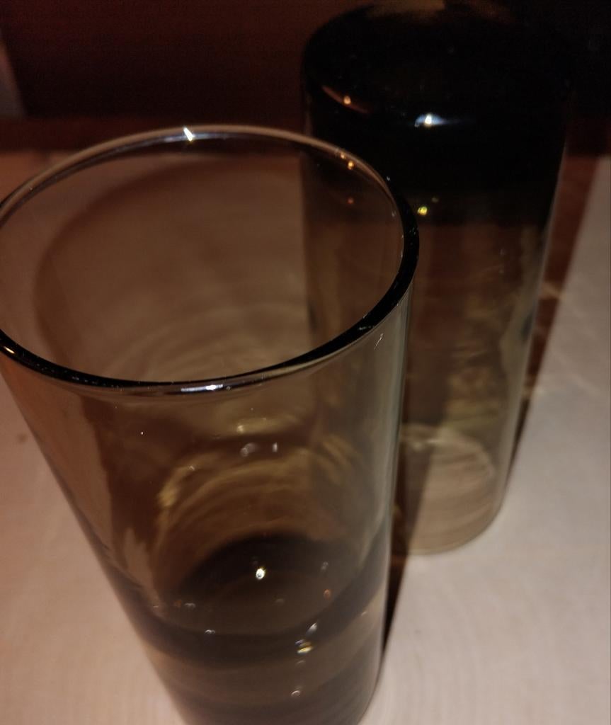 Vintage Luminarc Rookglas Longdrinkglazen - Set van 2, Arc International, France, Gebruikt, Overige kleuren, N/A