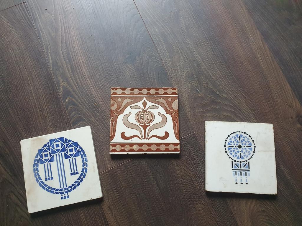 Antieke art deco nouveau Jugendstil tegels, Antiek en Kunst, Antiek | Wandborden en Tegels, Ophalen of Verzenden