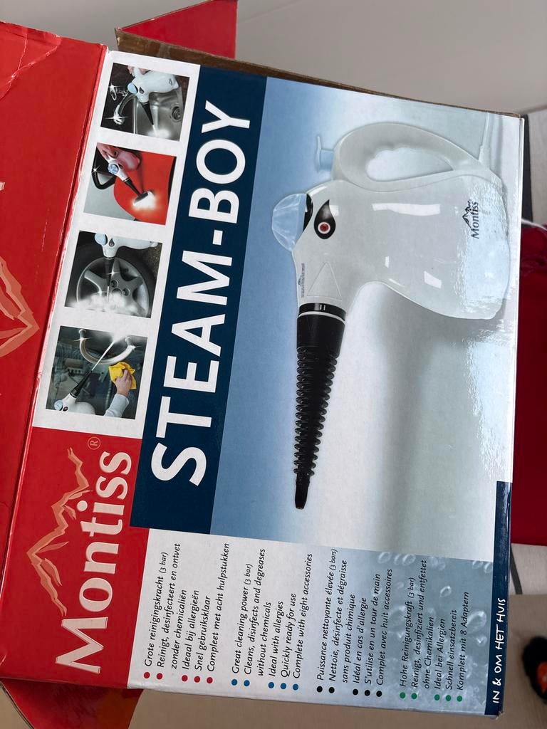 Montiss Steam-Boy Stoomreiniger - Nieuw in doos!, Ophalen, Nieuw, Stoomreiniger