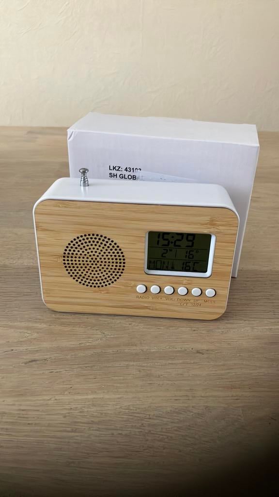Mini nieuwe digitale radio alarm klok en temperatuur meter, Ophalen of Verzenden, Nieuw