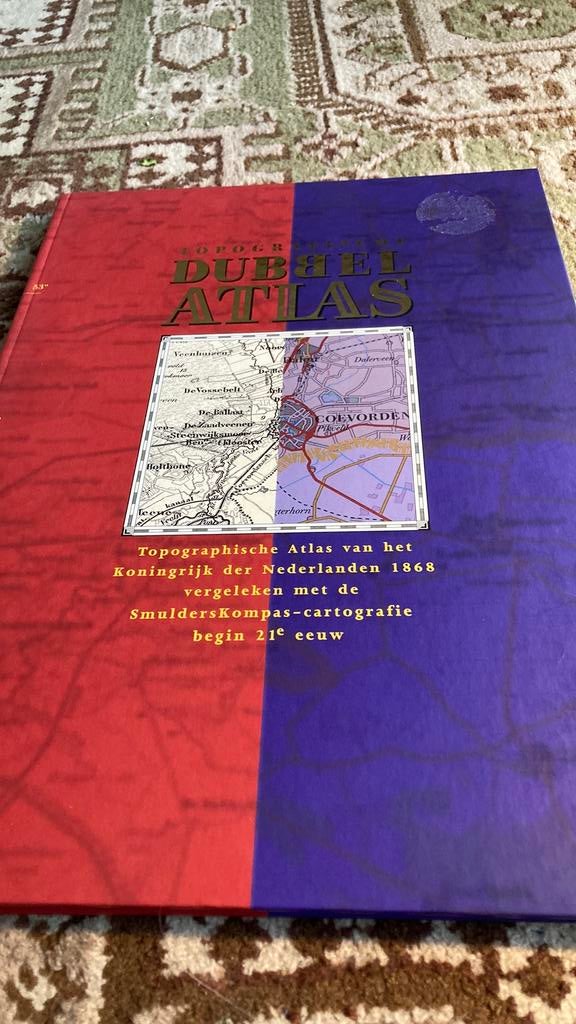 Topografische Dubbelatlas Nederland  1868-2001, 2000 tot heden, Ophalen of Verzenden, Wereld, Landkaart
