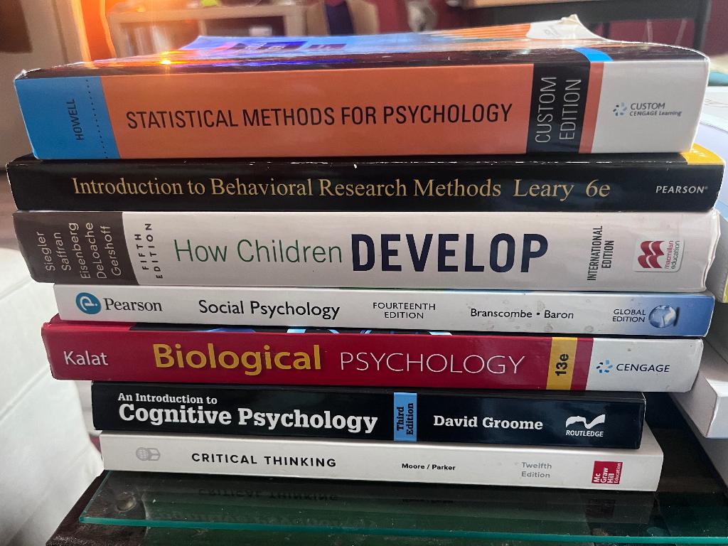 Psychology studybooks Leiden University, Boeken, Studieboeken en Cursussen, Gelezen, Diverse auteurs, Ophalen of Verzenden, WO