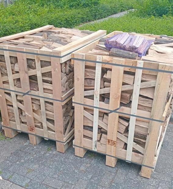 Gratis bezorgd ovengedroogd openhaard eiken beuken essen, Tuin en Terras, Haardhout, Minder dan 3 m³, Verzenden, Eikenhout, Blokken