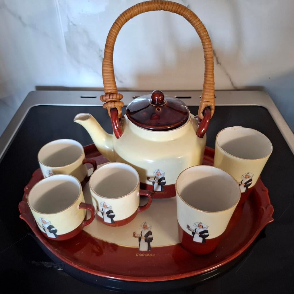 Vintage Cacao Droste theeservies, Ophalen of Verzenden