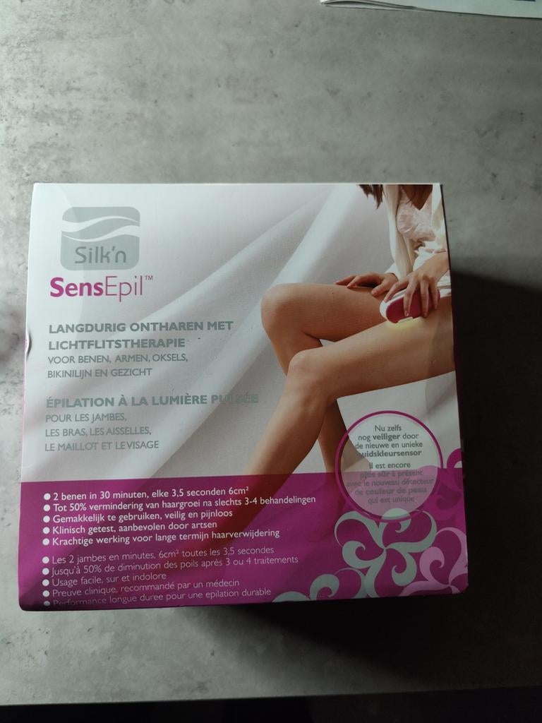 Silk'n SensEpil Lichtflitstherapie Ontharingsapparaat69€, Verzenden, Zo goed als nieuw, Scheren en Epileren