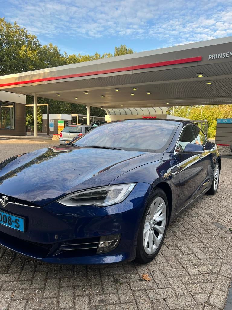 Taxi klaar Tesla model S 75D 2018 BTW auto open dak, Automaat, Zwart, Leder, Elektrisch