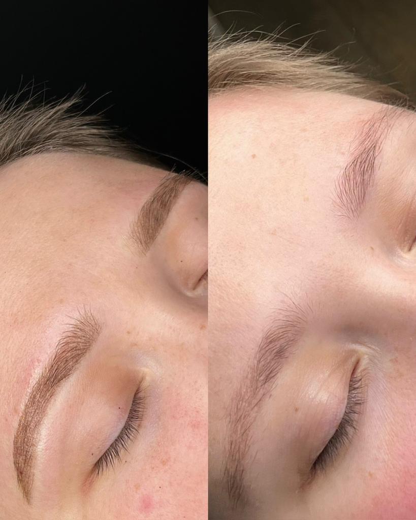 Ombre powder brows, Ophalen of Verzenden, Zo goed als nieuw, Gehele gezicht