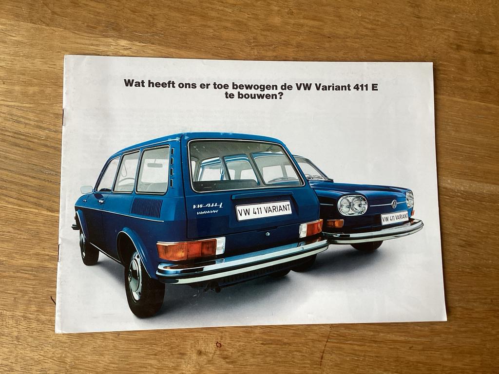 VW 411 Variant Brochure - 1969, Boeken, Auto's | Folders en Tijdschriften, Ophalen of Verzenden, Gelezen, Volkswagen