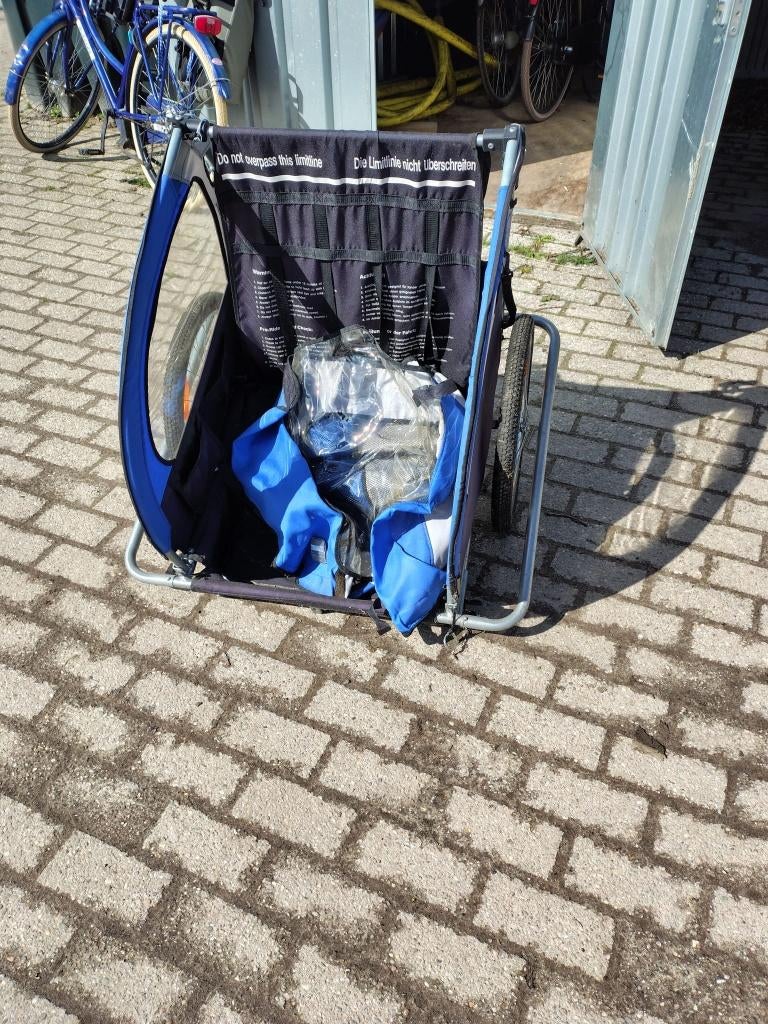 fietsaanhanger voor 2 kinderen, Fietsen en Brommers, Fietsaccessoires | Aanhangers en Karren, Ophalen, Gebruikt, Onbekend, 60 tot 80 kg