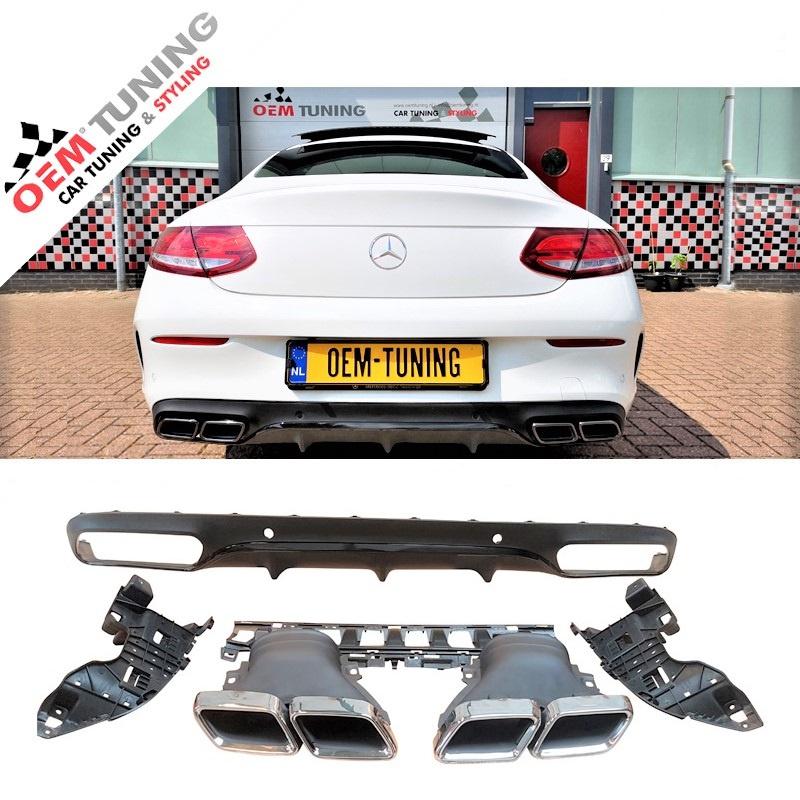 Diffuser in AMG Look voor Mercedes-Benz C-Klasse C205 COUPE, Ophalen of Verzenden
