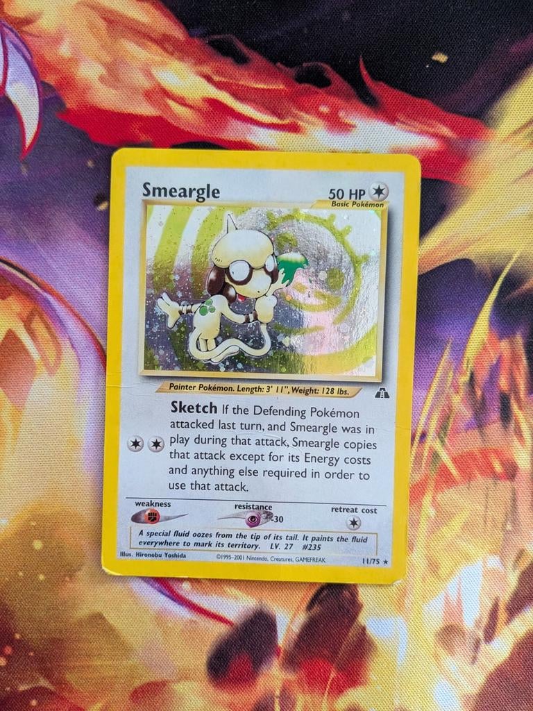 Smeargle Holo #11 Pokemon Neo Discovery, Hobby en Vrije tijd, Verzamelkaartspellen | Pokémon, Zo goed als nieuw, Losse kaart, Foil