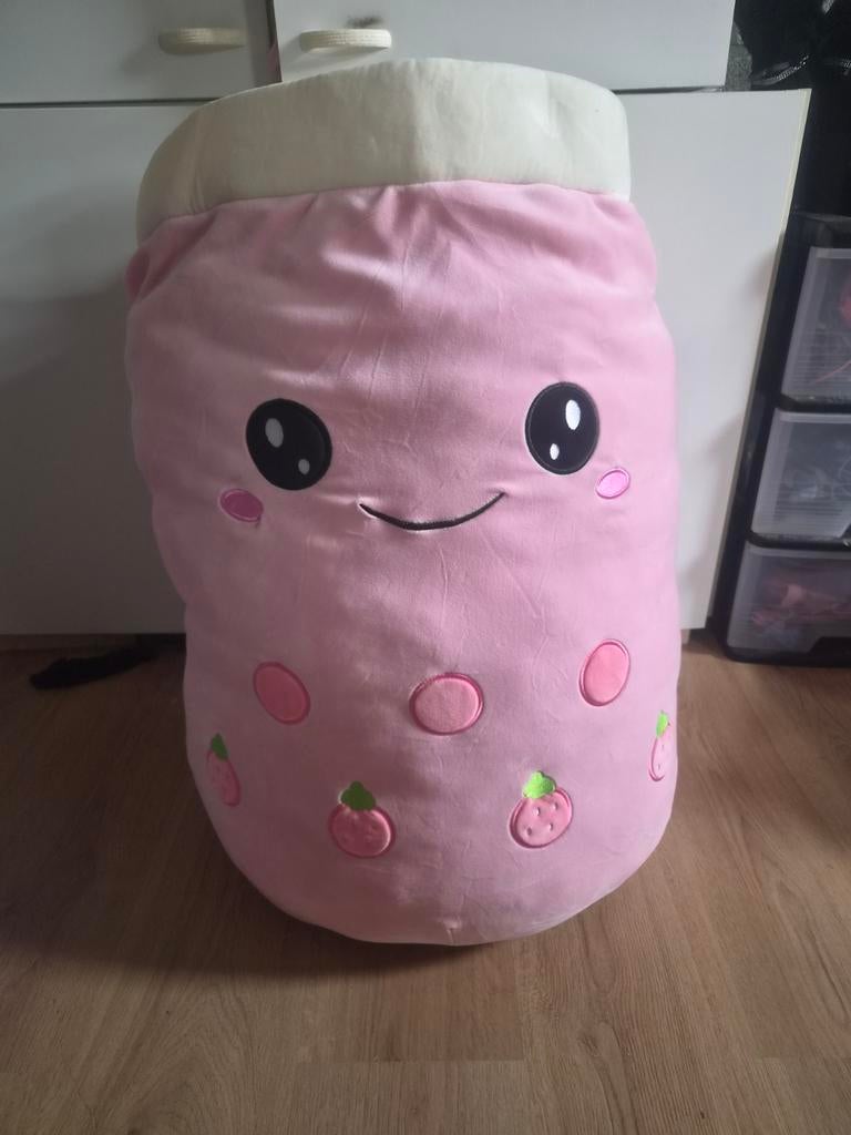 Roze knuffel in de vorm van een bubble tea, Ophalen of Verzenden, Nieuw, Middelgroot (20 tot 80 cm)