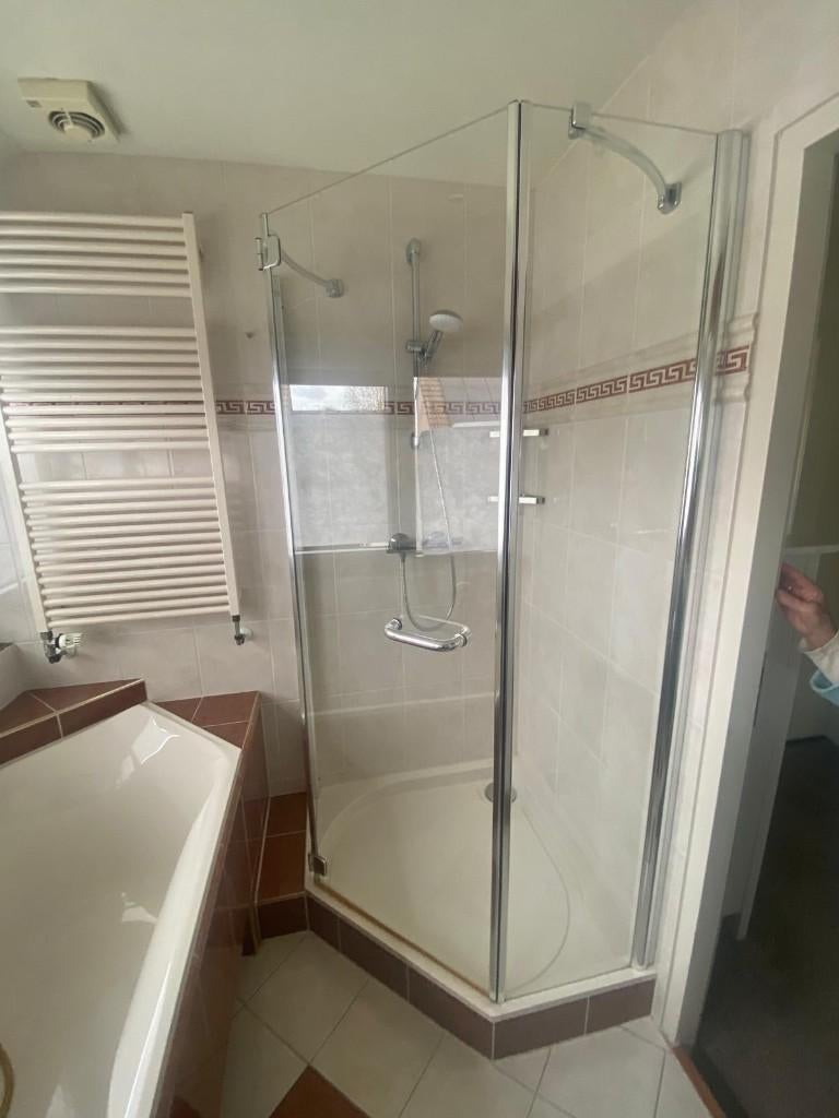 Glazen douchecabine (Sealskin) 85X85 en thermostaatkraan, Ophalen, Zo goed als nieuw, Glas, Douche