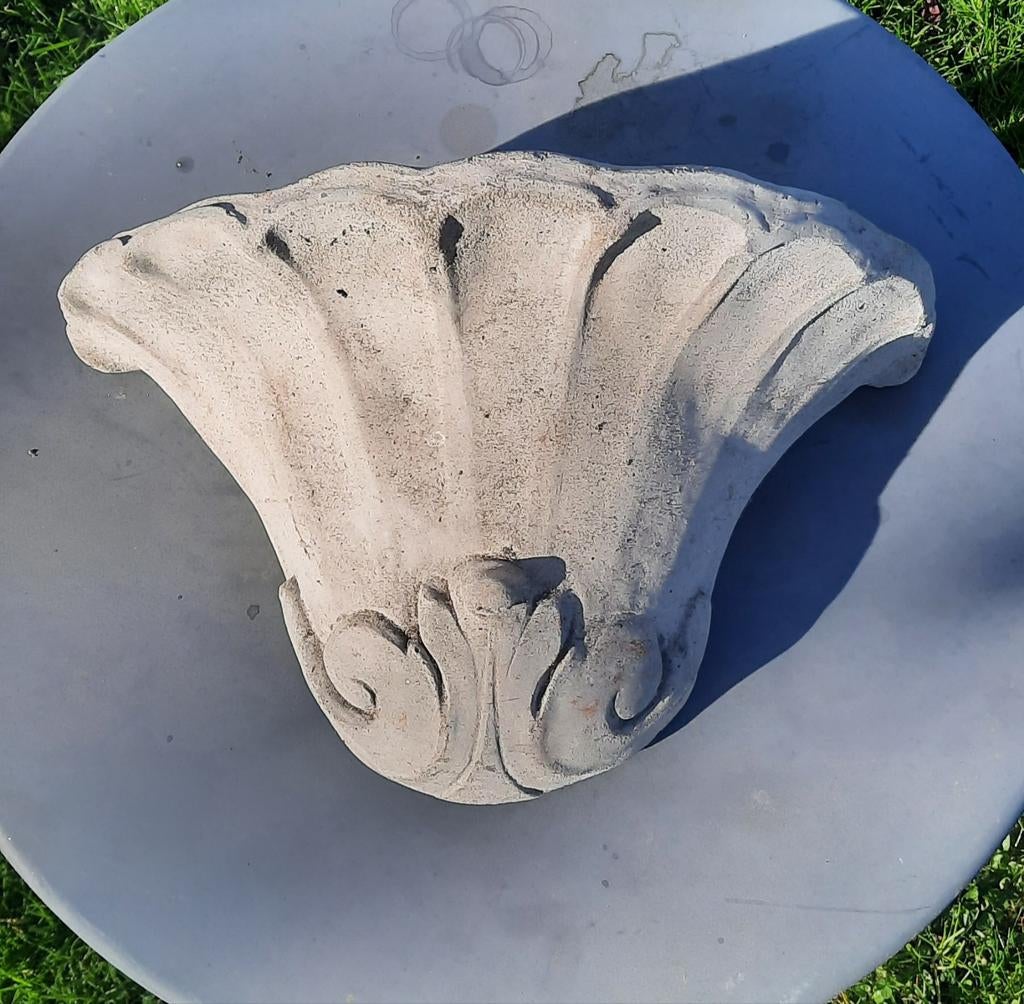 Betonnen Tuindecoratie Schelp - Wanddecoratie, Ophalen of Verzenden