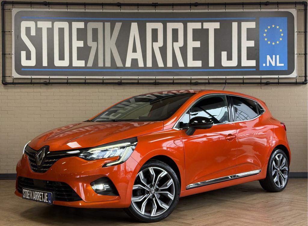 Renault Clio 1.0 TCe 90pk Automaat | Groot Navi | 360 | 17", Zwart, Overige kleuren, Leder en Stof, 14 km/l