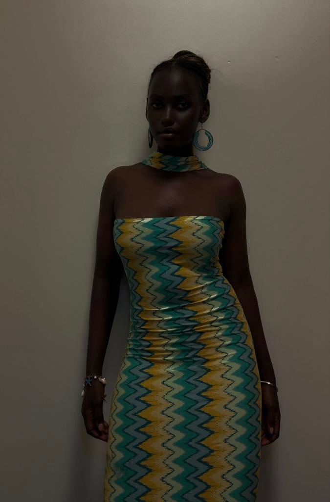 Unieke LE_7 jurk - Slechts één keer gedragen!, Kleding | Dames, Jurken, Ophalen of Verzenden, Zo goed als nieuw, Groen