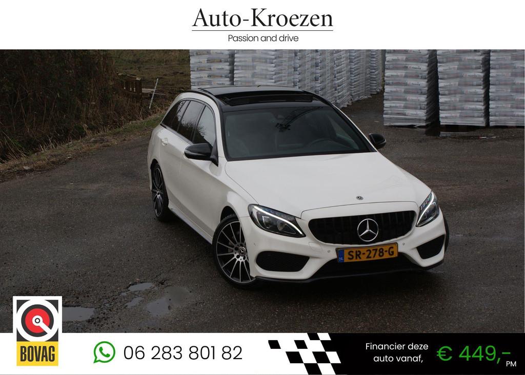 Mercedes-Benz C-klasse Estate 180 ///AMG Pakket | Pano | Nig, Auto's, Automaat, Achterwielaandrijving, Wit, C-Klasse