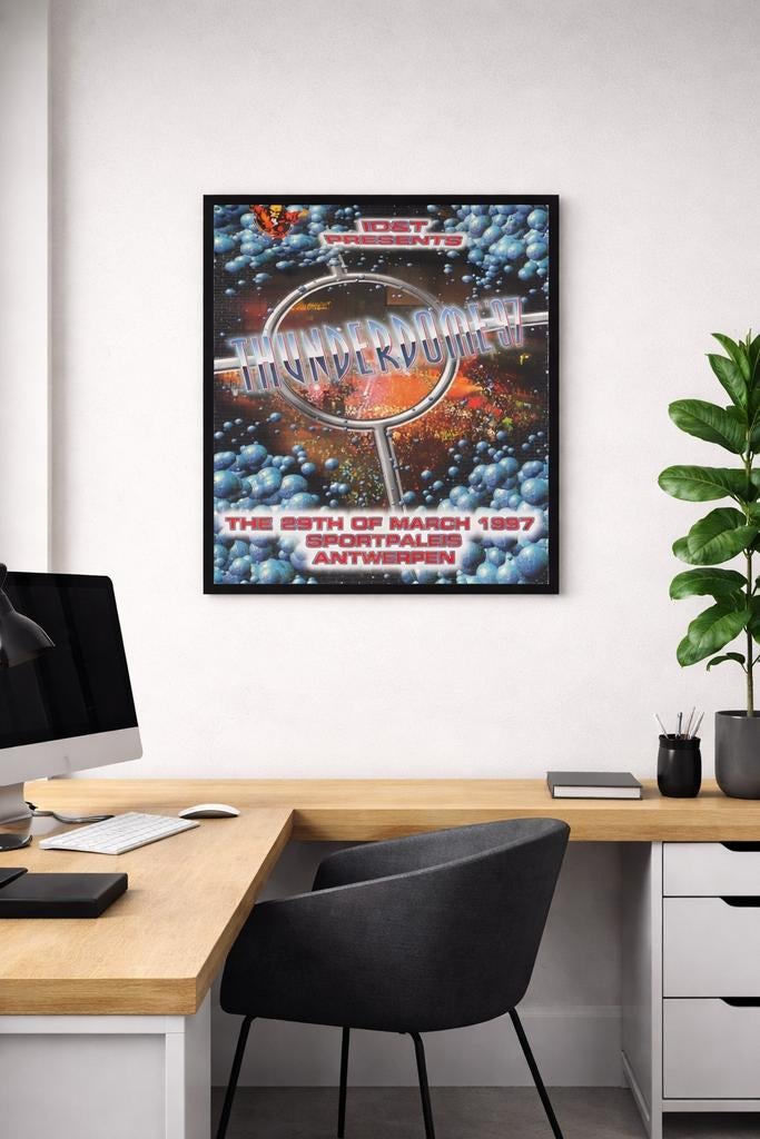 UNIEKE Originele Thunderdome '97 Poster Antwerpen ID&T, Verzamelen, Ophalen of Verzenden, A1 t/m A3, Muziek, Rechthoekig Staand