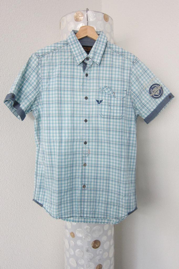 Pme legend overhemd pall mall blauw korte mouw m geblokt, Blauw, Pall Mall PME Legend, Zo goed als nieuw, Schipluidenlaan 20 5035KJ Tilburg