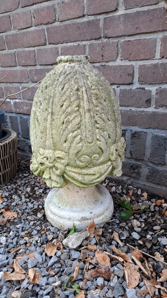 Betonnen denneappel tuindecoratie, Ophalen, Gebruikt, Beton, Overige typen