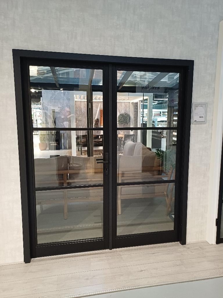 Dubbele buitendeur 2x 88x211.5cm  van €2669.00 voor €1250.00, Ophalen, 120 cm of meer, 200 tot 215 cm, Glas