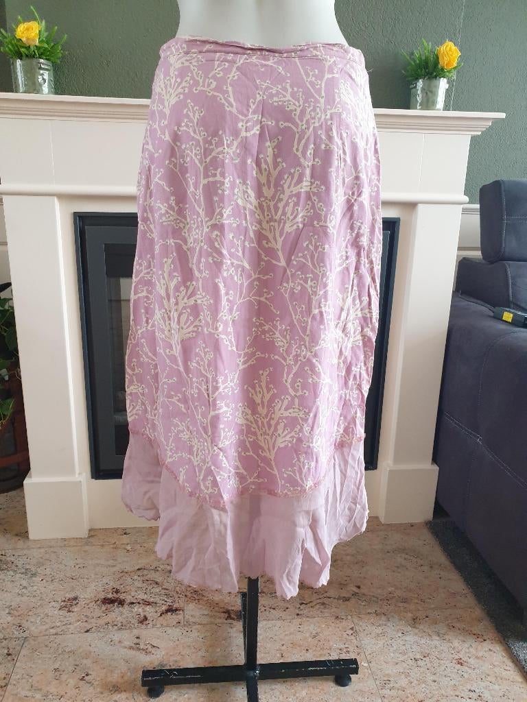 Noa Noa prachtige oud roze rok rokje mt M 38 40, Maat 38/40 (M), Zo goed als nieuw, Knielengte, Roze